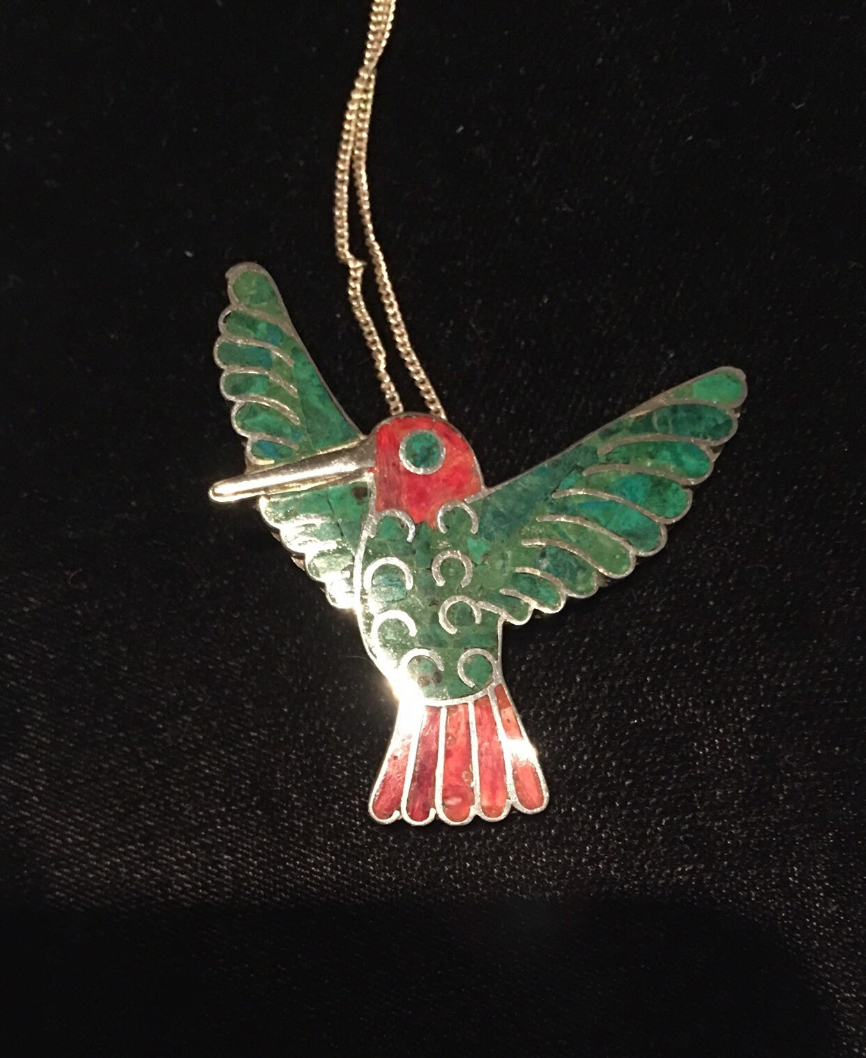 Vintage Bird Necklace, Silver Bird Pendant, Bird Necklace, Bird Pendant