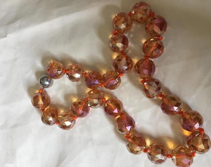 Vintage crystal necklace, divine statement piece