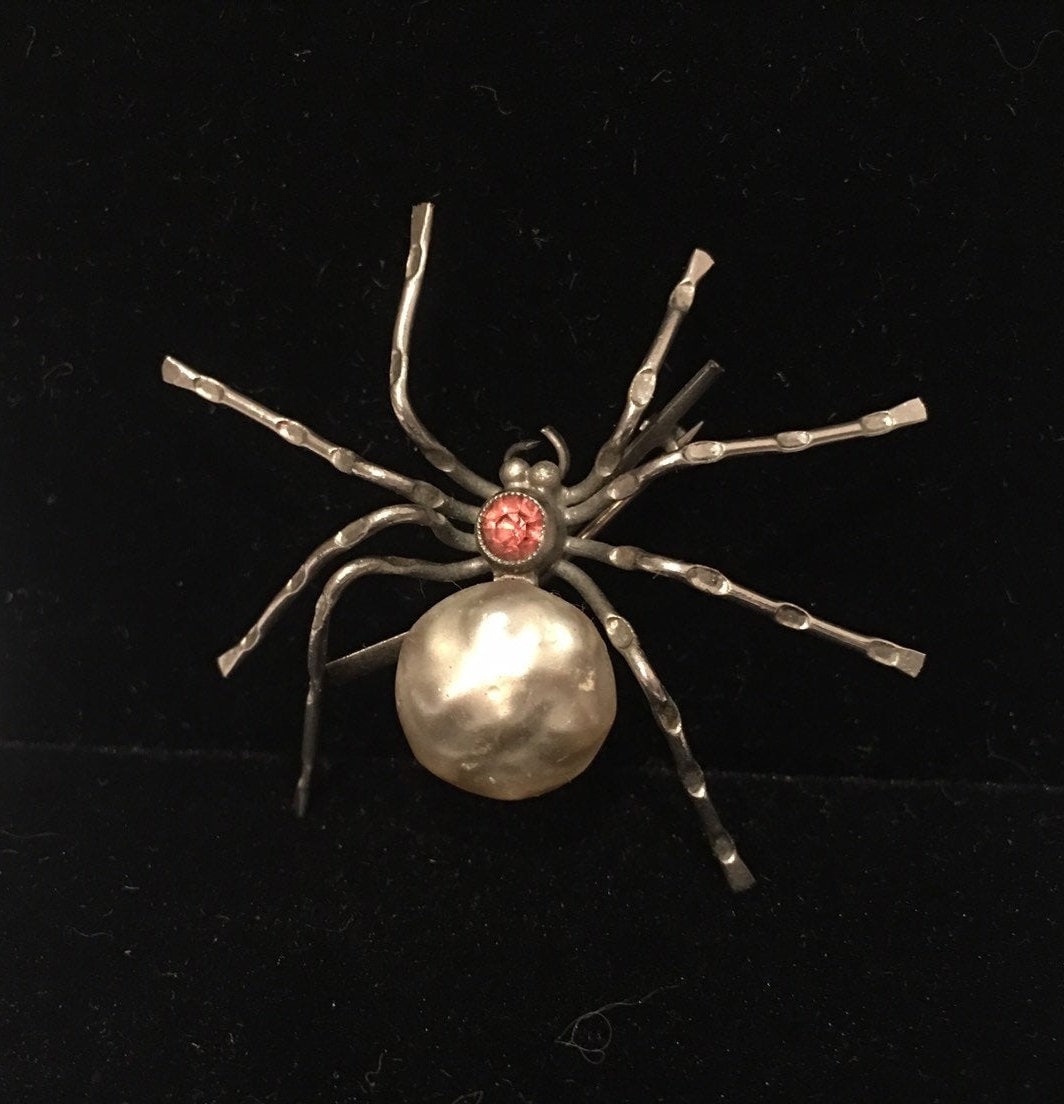 Jewelry, Vtg Hong Kong Spider Brooch