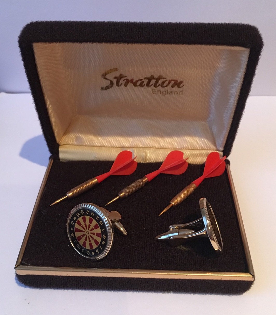 Vintage Dart Cufflinks, Stratton Dart Cufflinks, Dart Jewellery