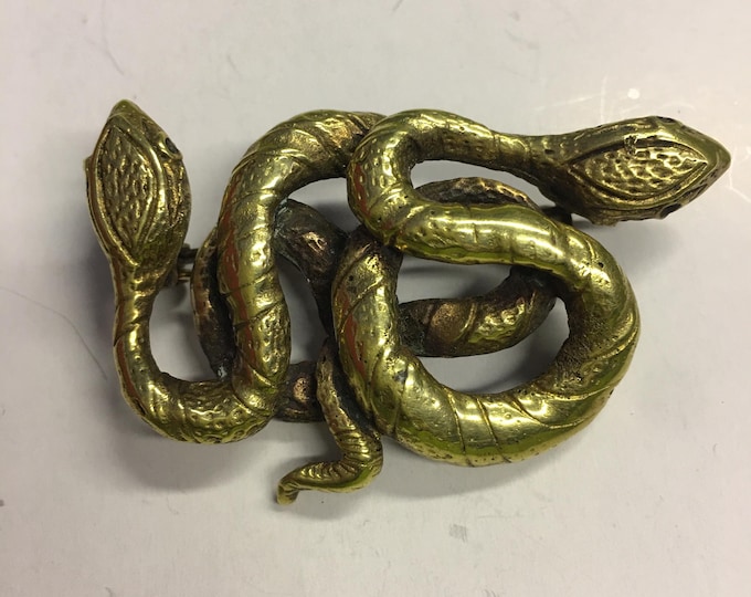 Victorian Snake Brooch, Antique Snake Brooch, rare statement piece.