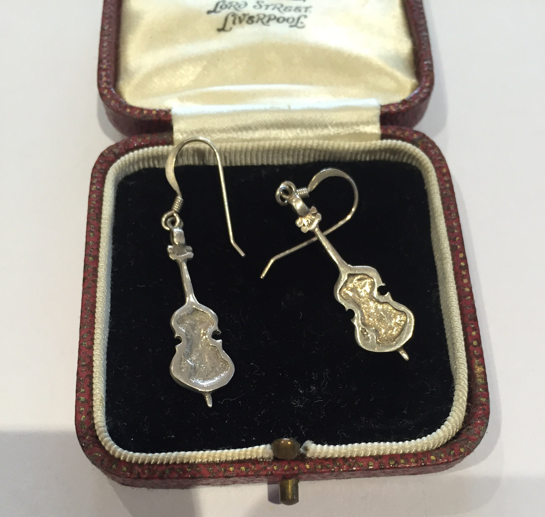 Vintage Violin Earrings, Violin Jewellery, Violin Design, Musical