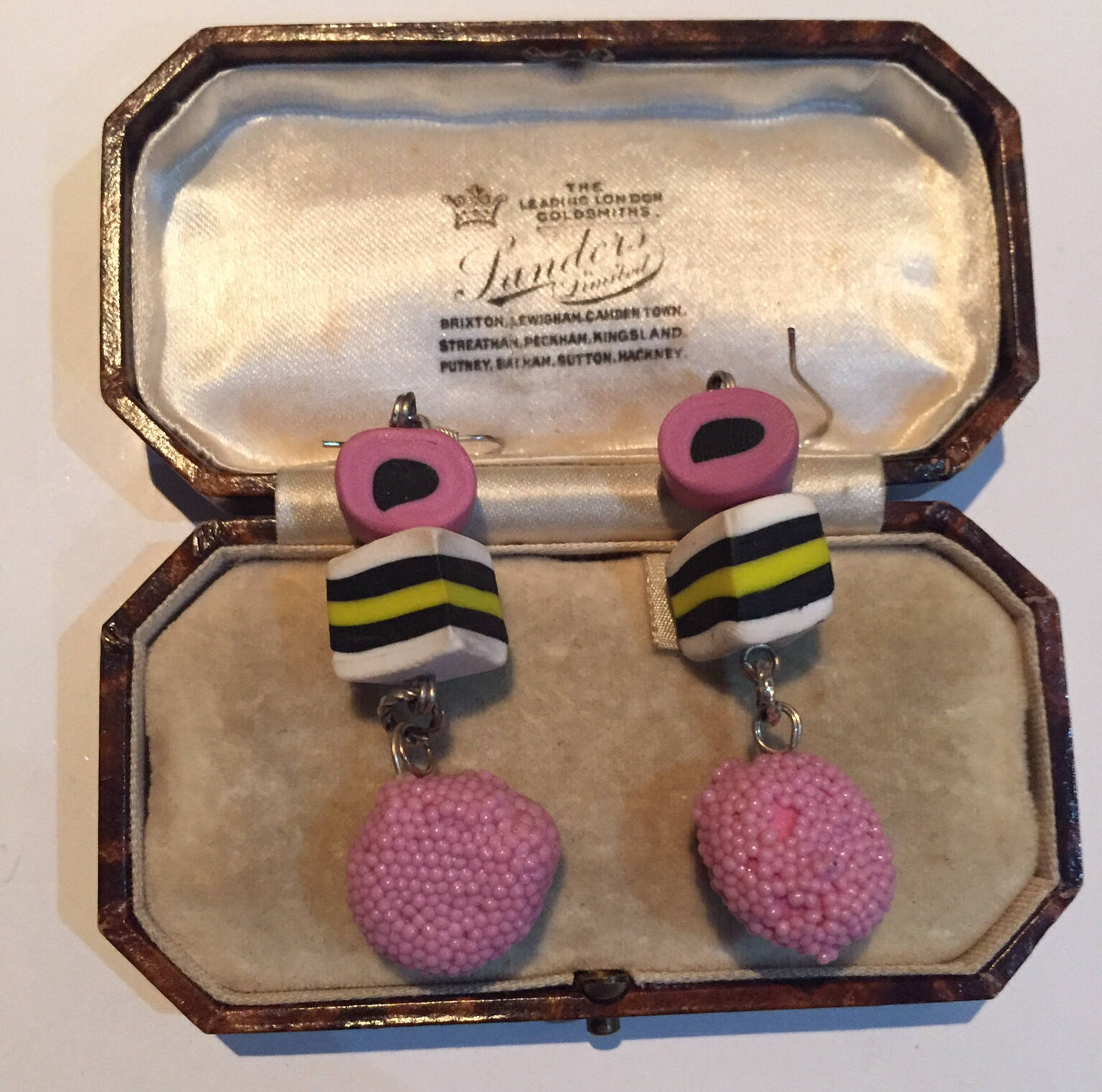 Vintage Neckace, Licorice Allsorts Set, Sweetie Jewellery Set, Licorice