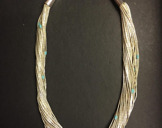 A beautiful Vintage Navaho silver necklace with fabulous design