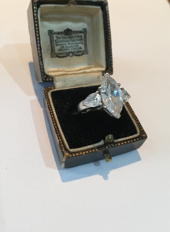 Wedding Ring, Vintage Silver Engagement Ring, Cock