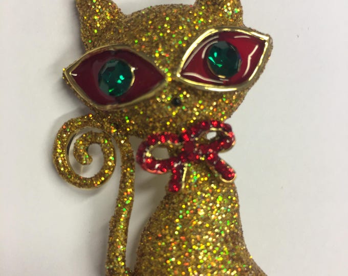 Cat Brooch, Vintage Cat Brooch, Butler and Wilson cat Brooch, Cat Jewellery, Rhinestone Cat, Butler and Wilson Jewellery, cat pin, divine.