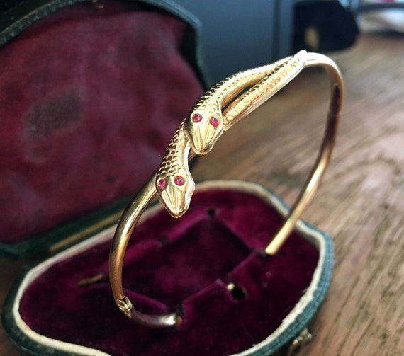 SOLD SOLD Sold Vintage Gold Snake Bracelet, Gold S