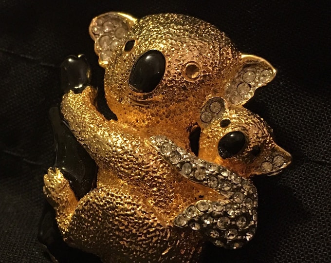 Vintage Koala Pin, Vintage Pin, Gold Koala Pin, Koala Pin, Koala Jewellery, Animal Pin, rare design piece