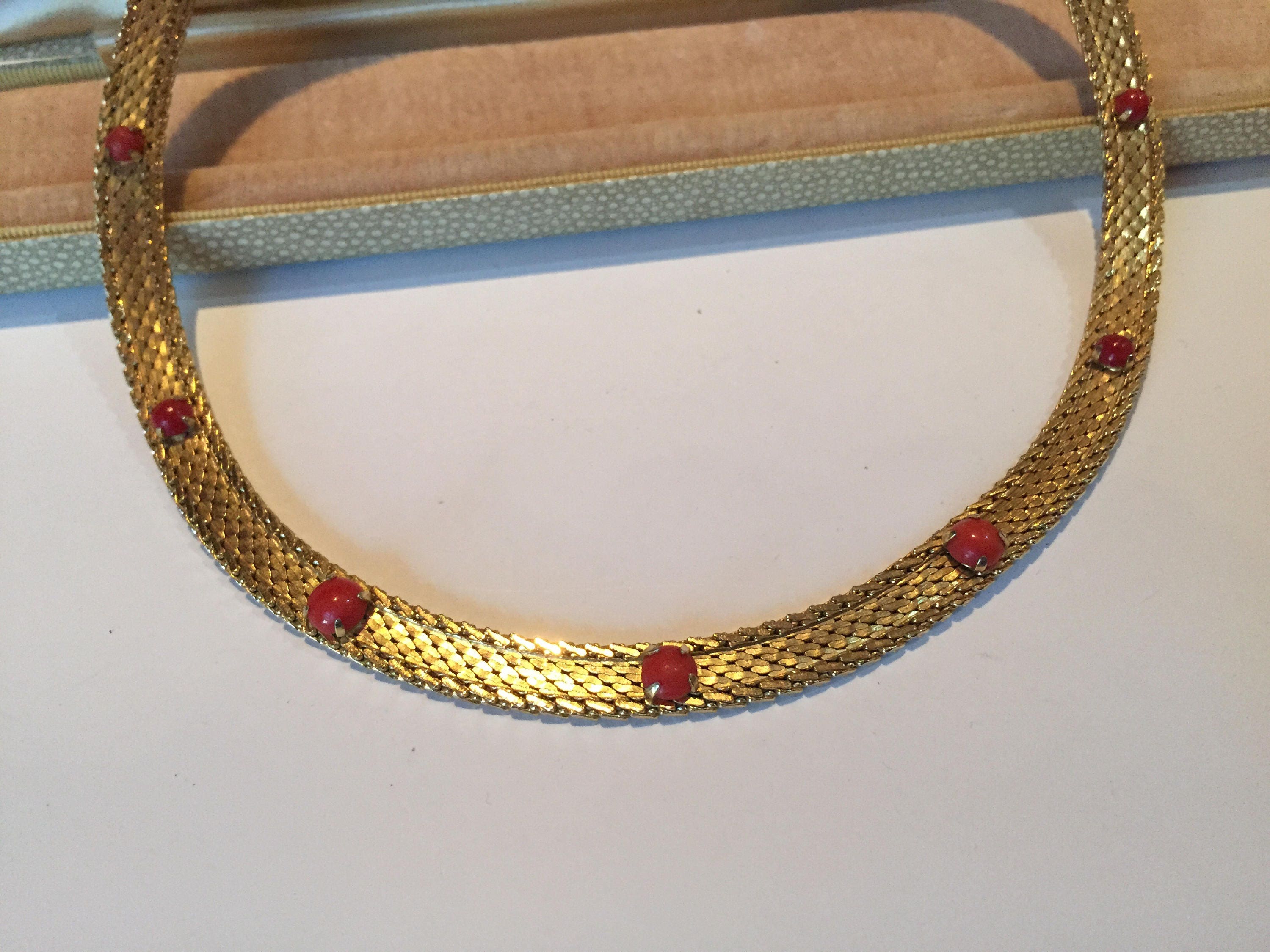 Vintage Gold Costume Necklace, rolled god necklace, divine elegant piece.