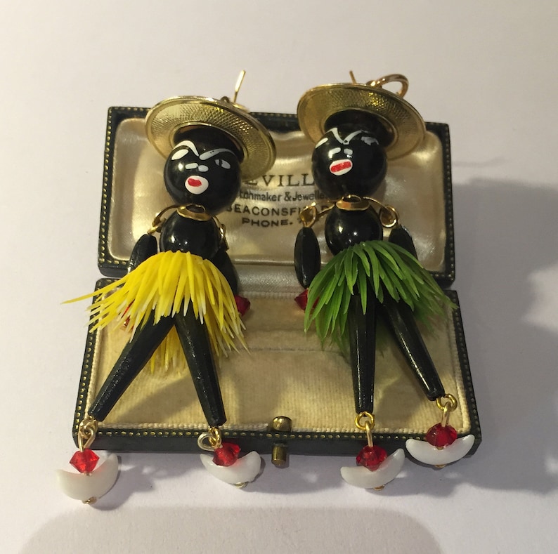 Doll Jewellery Doll Earrings Gold doll Earrings fantastic design. Vintage Doll Earrings