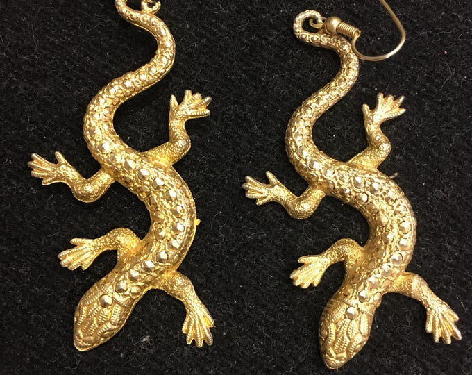 Vintage Lizard Earrings with fabulous design