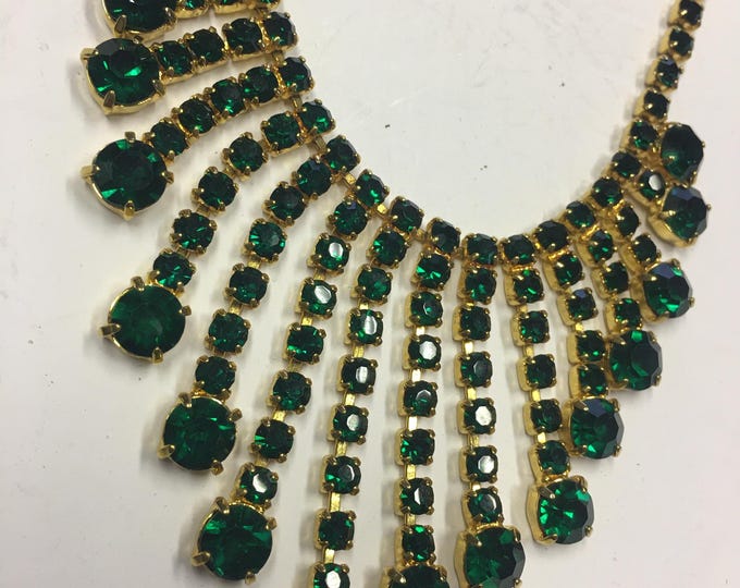 Vintage Costume Necklace and Earring Set, Vintage Necklace, Rhinestone Necklace, Vintage Jewellery, Vintage earrings, Costume Jewellery