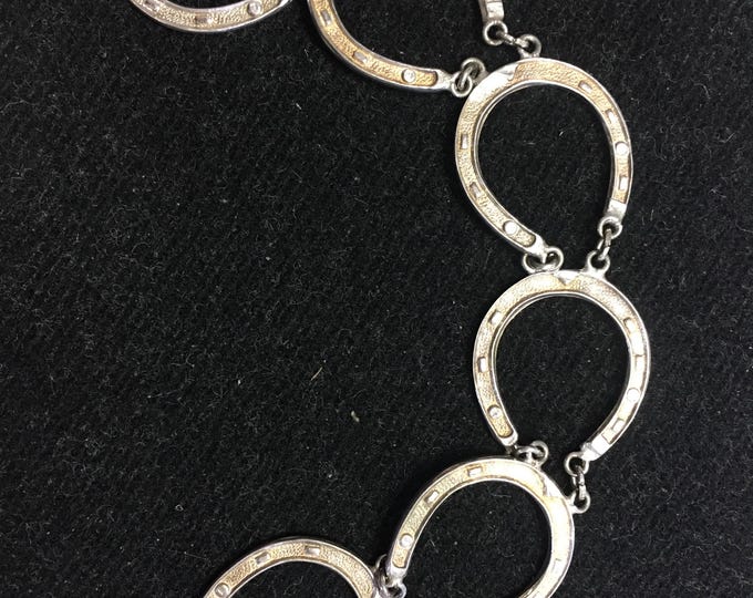 Vintage Horseshoe Bracelet,  Horse Jewellery, Horse Bracelet, Equestrian Jewellery,  Magnificent rare piece.
