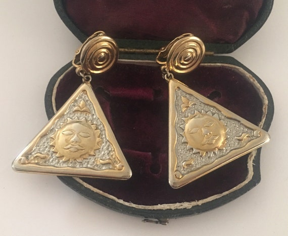 Vintage Face Earrings, Face Earrings, Mystical Fac
