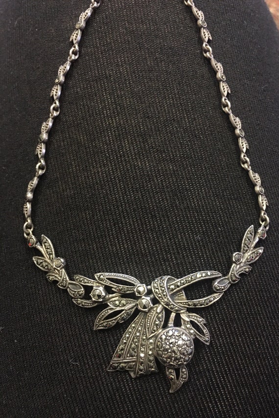 Marcasite necklace vintage best sale