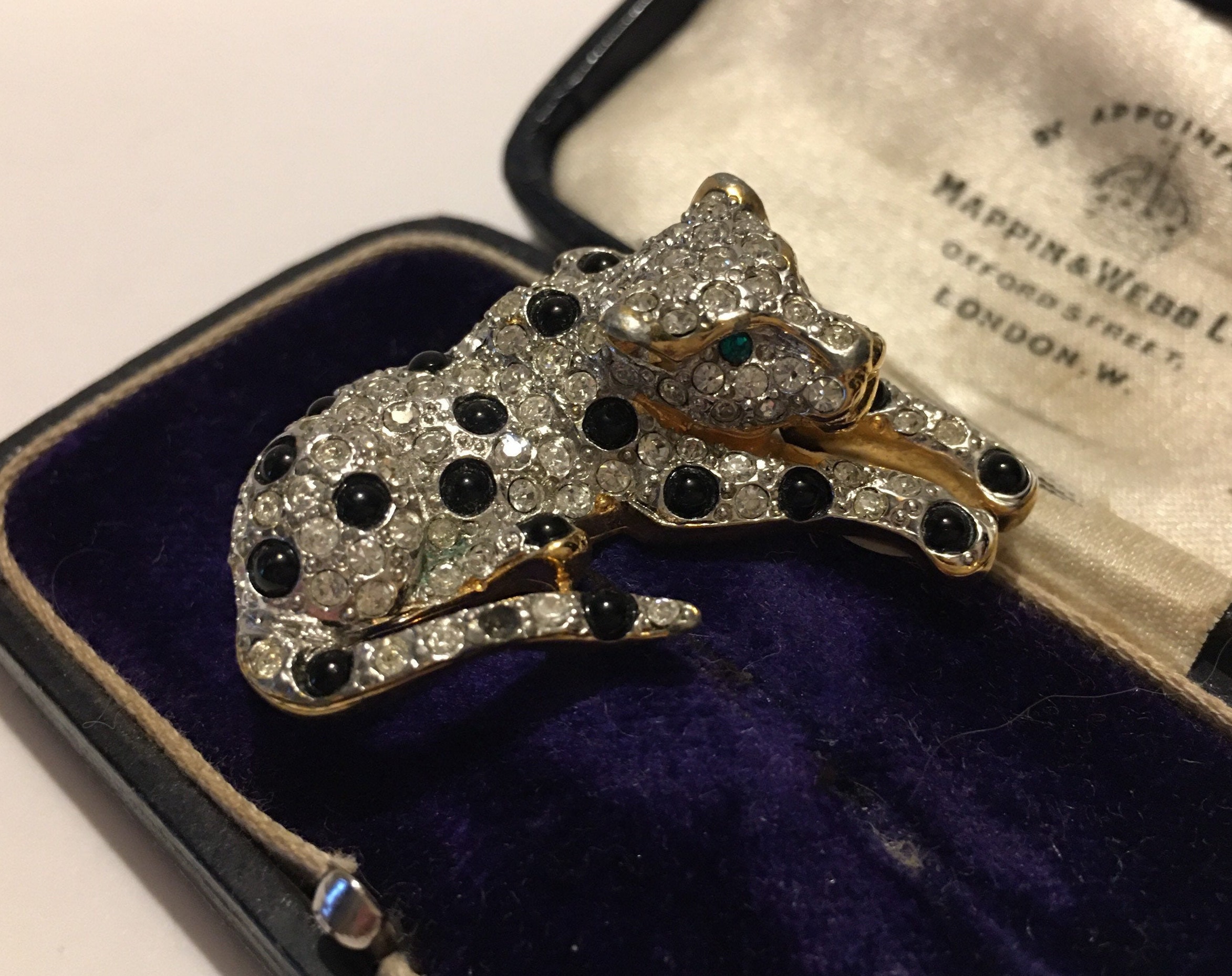 Vintage Panther Brooch, Panther Brooch, Silver Panther Brooch, Panther