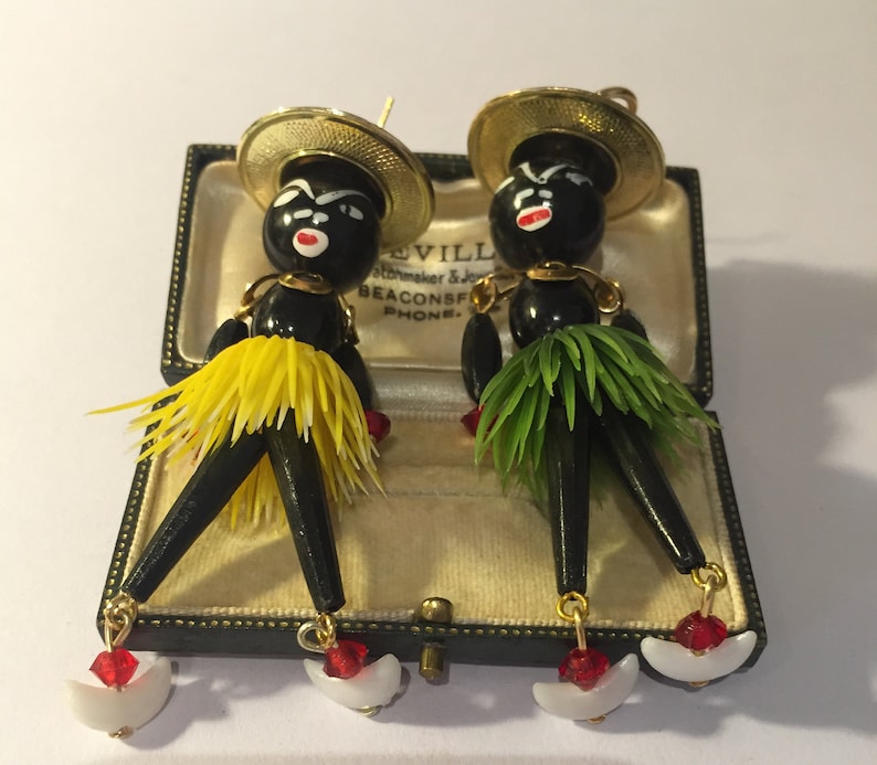Doll Jewellery Doll Earrings Gold doll Earrings fantastic design. Vintage Doll Earrings