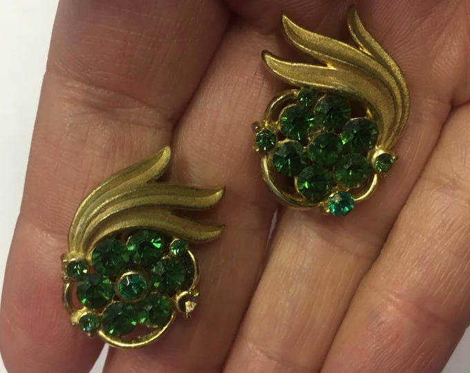 Vintage Trifari Earrings,  Trifari Jewellery, rare pair