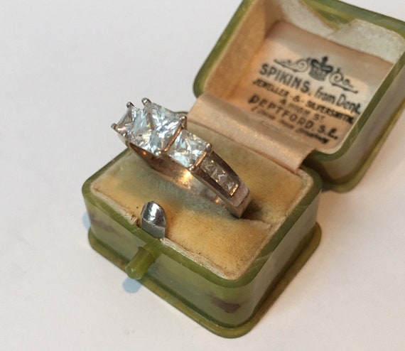 Vintage Wedding Ring, Vintage Silver Engagement Ri