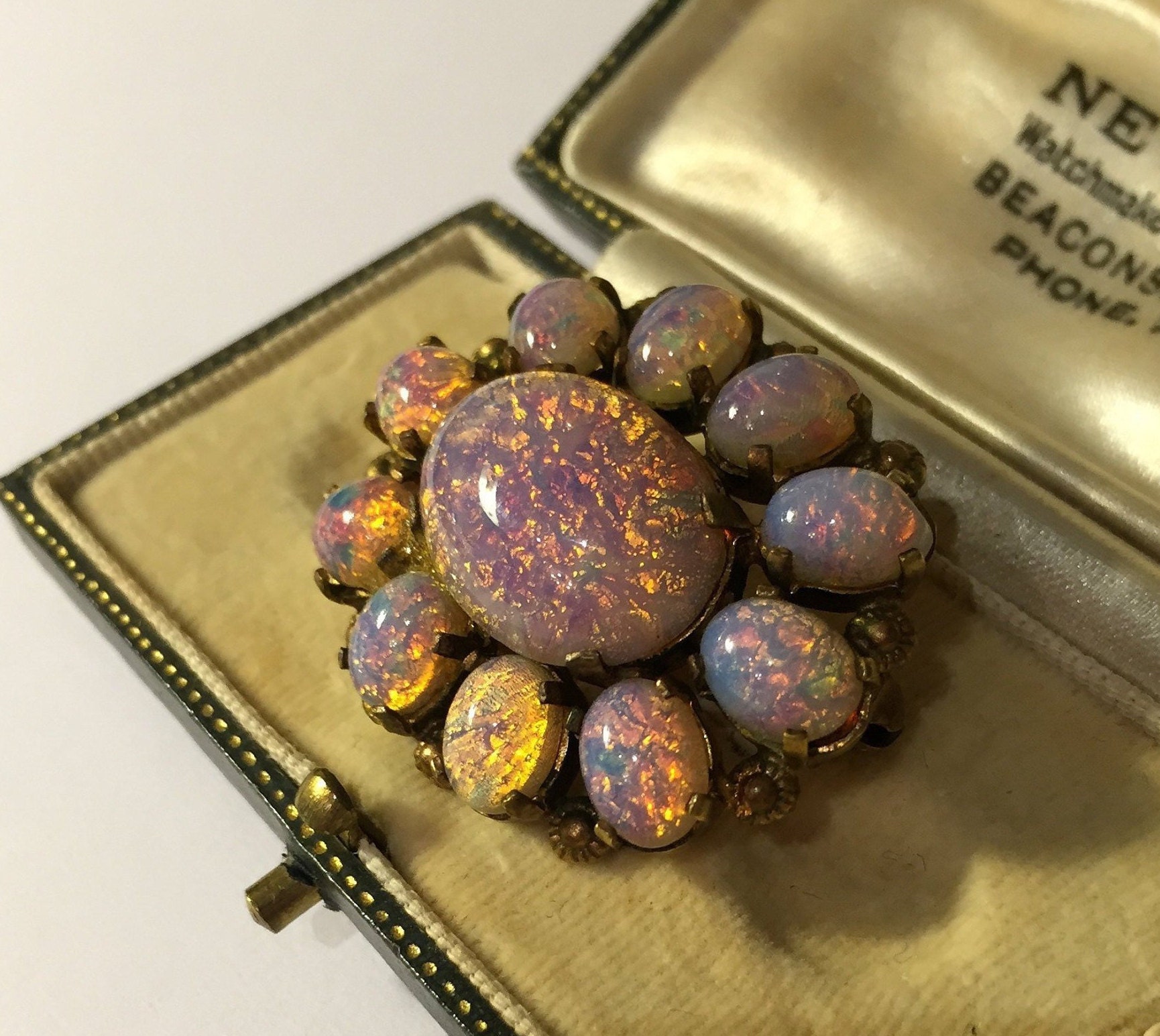 Vintage Fire Opal Brooch Dragons Breath Brooch Opal Jewellery Dragons Breath Opal Pin Fire Opal Pin Opal Brooch Opal Pin Divine Piece