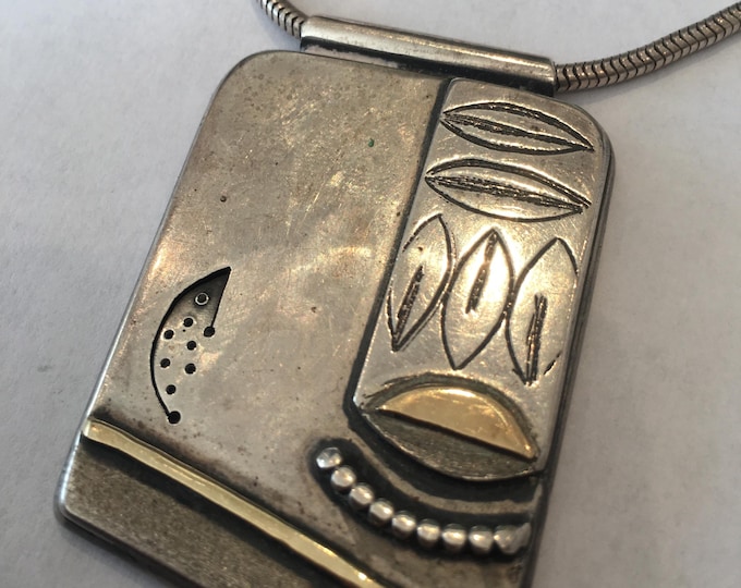 Vintage Face Necklace,  Face Jewellery, Rare design studio necklace, collector's piece.