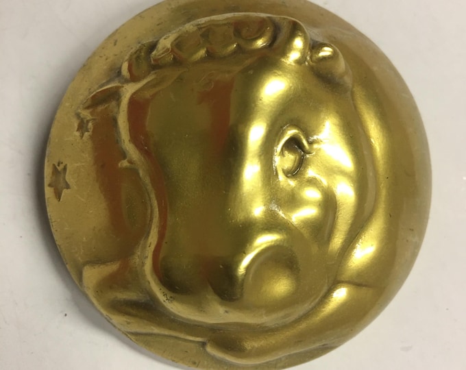 Vintage Taurus Brooch by Joseff, Taurus Jewellery, Designer Star Sign Jewellery,  Hollywood Jeweler to the Stars, rare colllector's piece