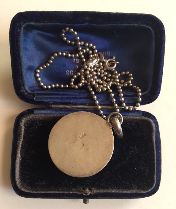 Vintage Sterling Silver Bird Medallion Necklace, … - image 3