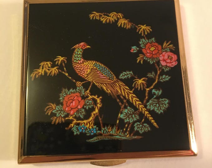 Vintage Compact, Stratton Compact, Vintage Bird Compact, Stratton, beautiful piece.