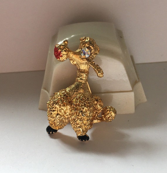 Vintage Poodle Brooch, Poodle Brooch, Poodle Pin,… - image 5