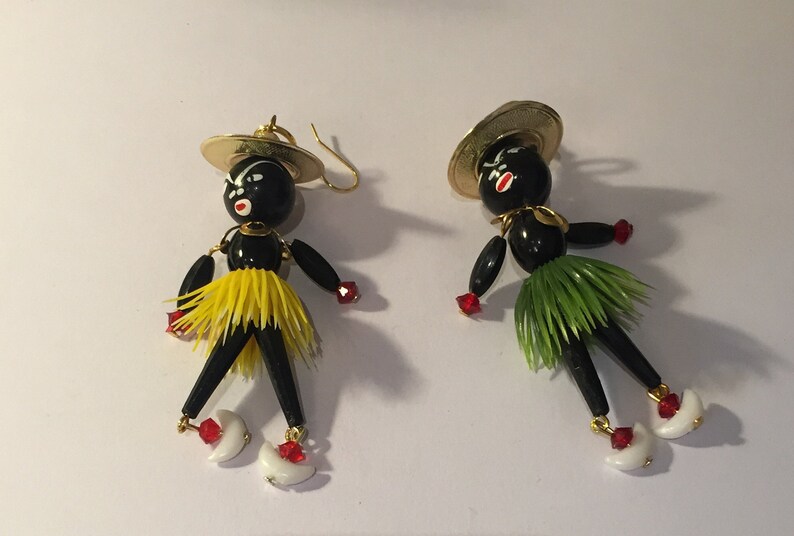 Doll Jewellery Doll Earrings Gold doll Earrings fantastic design. Vintage Doll Earrings