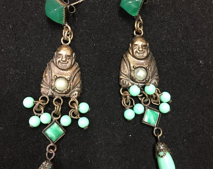 Vintage Buddha Earrings, Buddha Jewellery, Vintage Jewellery, Designer Earrings, Deluxe Earrings wonderful rare design.