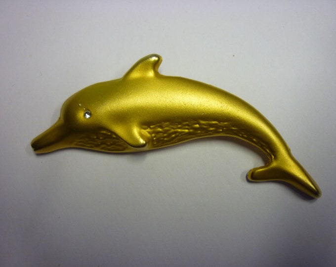 Vintage Dolphin Brooch, Dolphin Brooch, Dolphin Jewellery, Dolphin Pin, Dolphin Jewellery, Gold Dolphin, Animal Pin, Sea Brooch, divine.