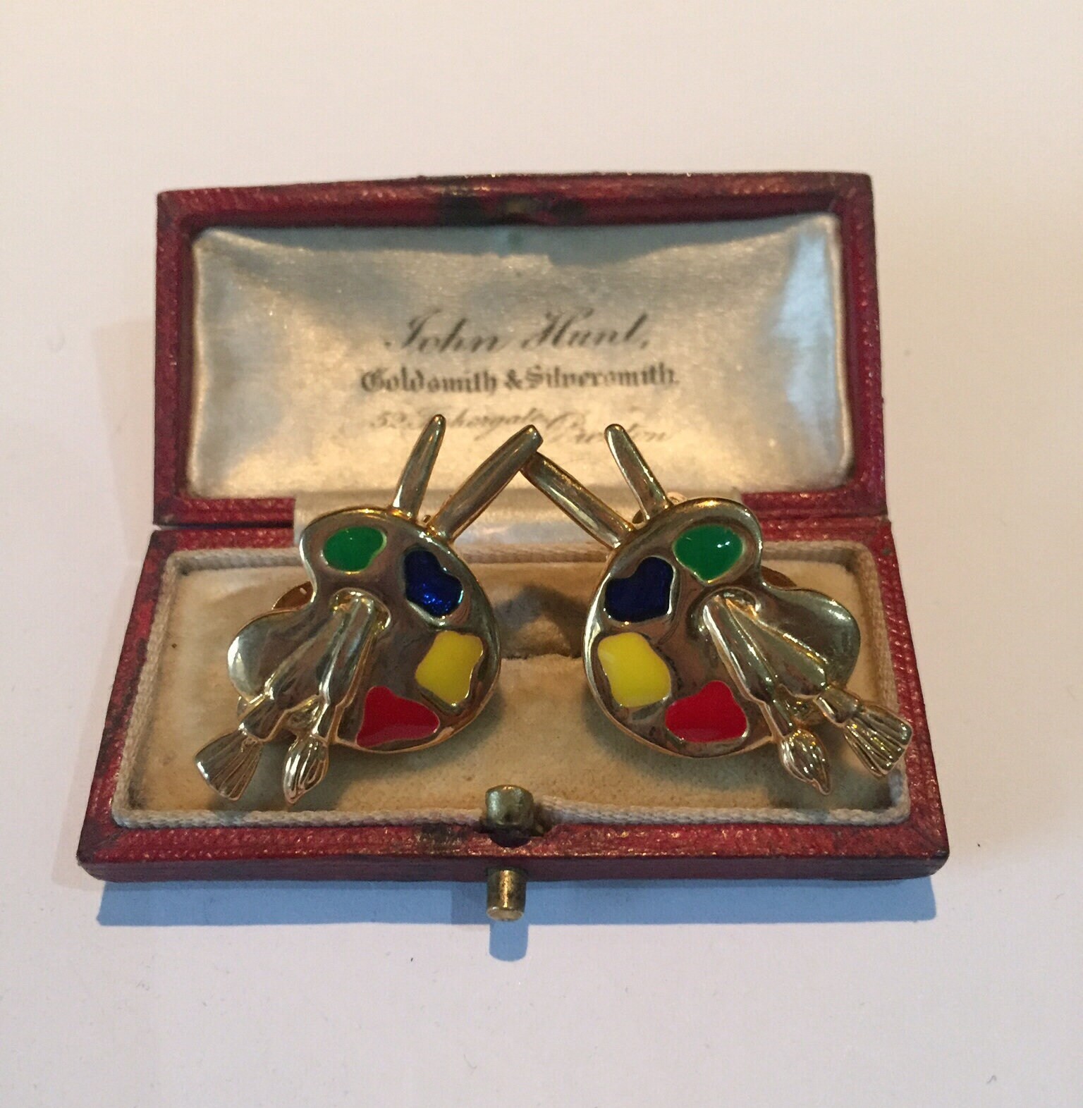 thumbnail image 2 of Artist Palette Earrings Painter Earrings Art Earrings 2 of 14