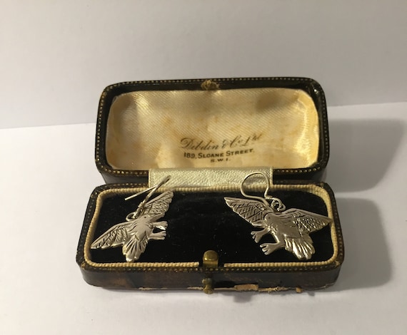 Vintage Bird Earrings, Bird earrings, Sterling Sil