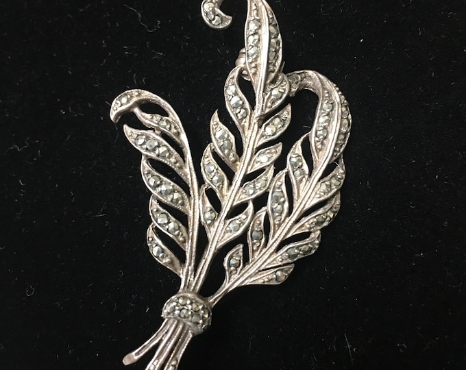 Vintage Brooch, Costume Brooch, Statement Brooch, Costume Jewellery, Marcasite Brooch, fantastic design piece.