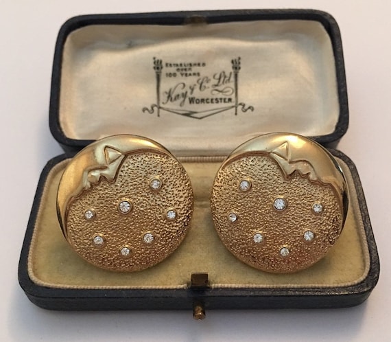 Vintage Moon Earrings, Gold Moon Earrings, Moon Ea