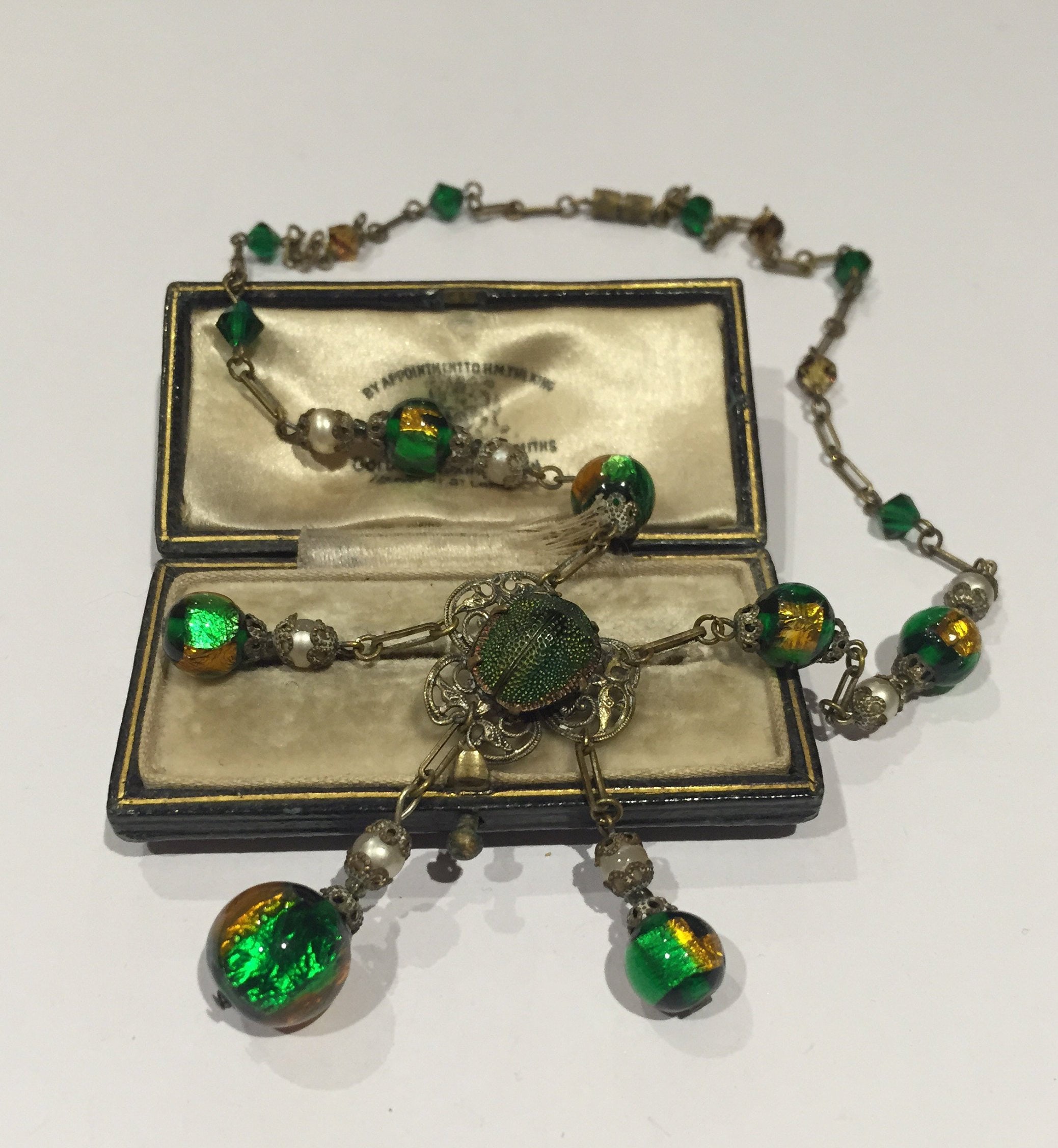 vintage scarab necklace