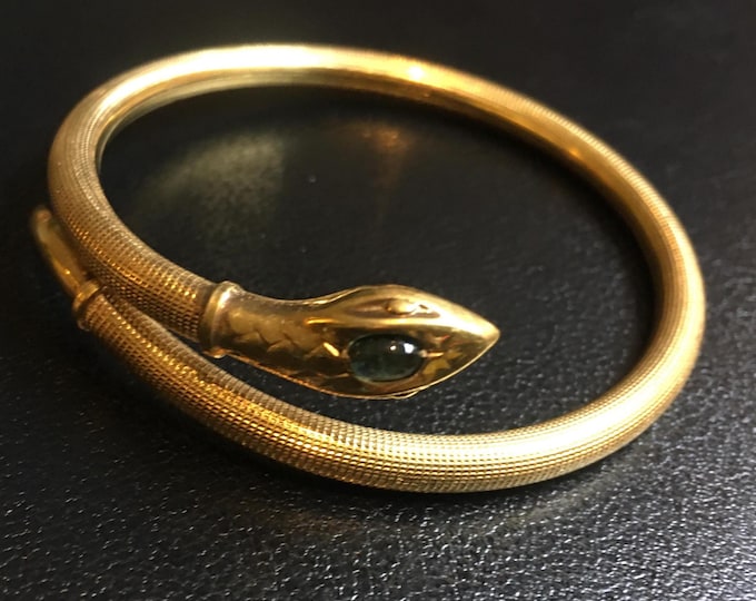 Vintage Snake Bracelet, Statement rare snake Jewellery