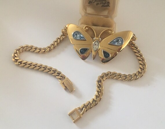 Vintage Butterfly Necklace, Butterfly necklace, Vi