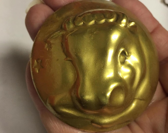 Vintage Taurus Brooch by Joseff, Taurus Jewellery, Designer Star Sign Jewellery,  Hollywood Jeweler to the Stars, rare colllector's piece