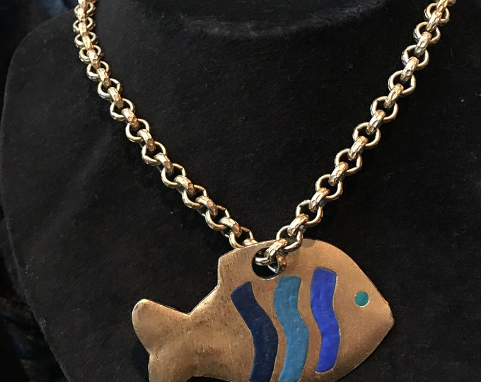 Vintage Fish Jewellery Set, Agatha Paris Set, Vintage Fish necklace, Vintage fish Bracelet, Fish Earrings, Vintage Jewellery set, divine set