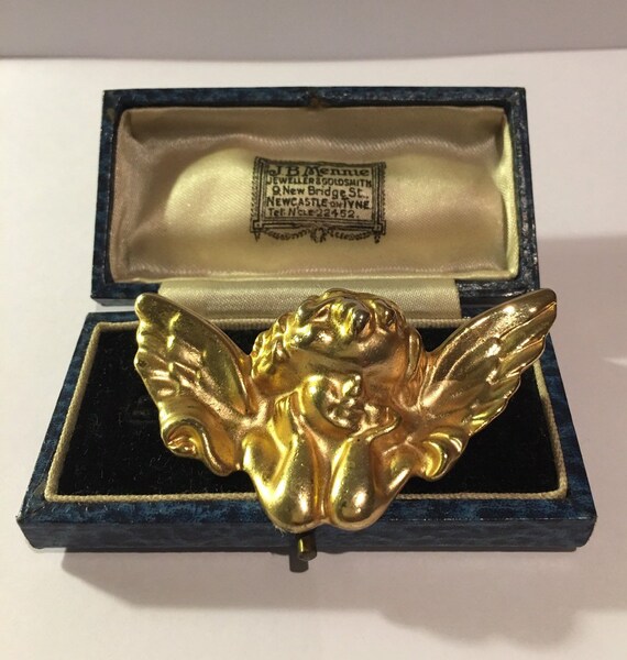 Vintage Cupid Brooch, Angel brooch, Vintage Angel