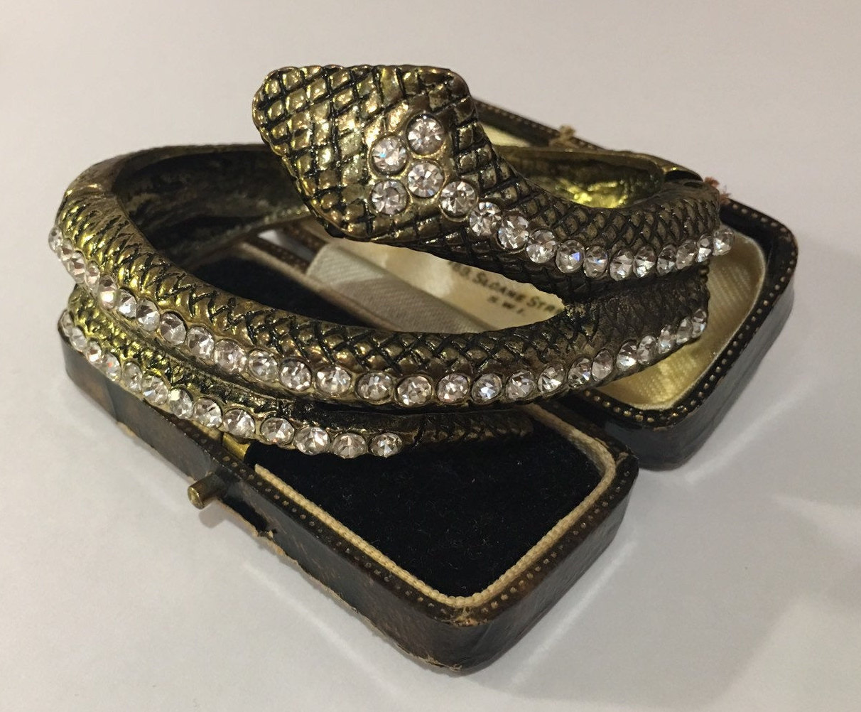 Reserved Vintage Snake Bracelet, Costume Snake Bracelet, Snake