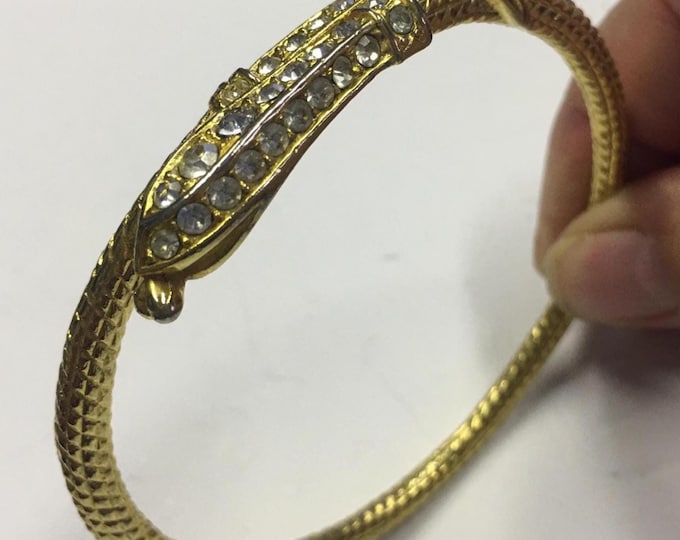 Vintage Snake Bracelet, Snake Jewellery, rare statement piece.