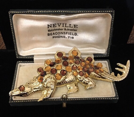 Vintage Dinosaur Brooch, Dinosaur Brooch, Dinosaur