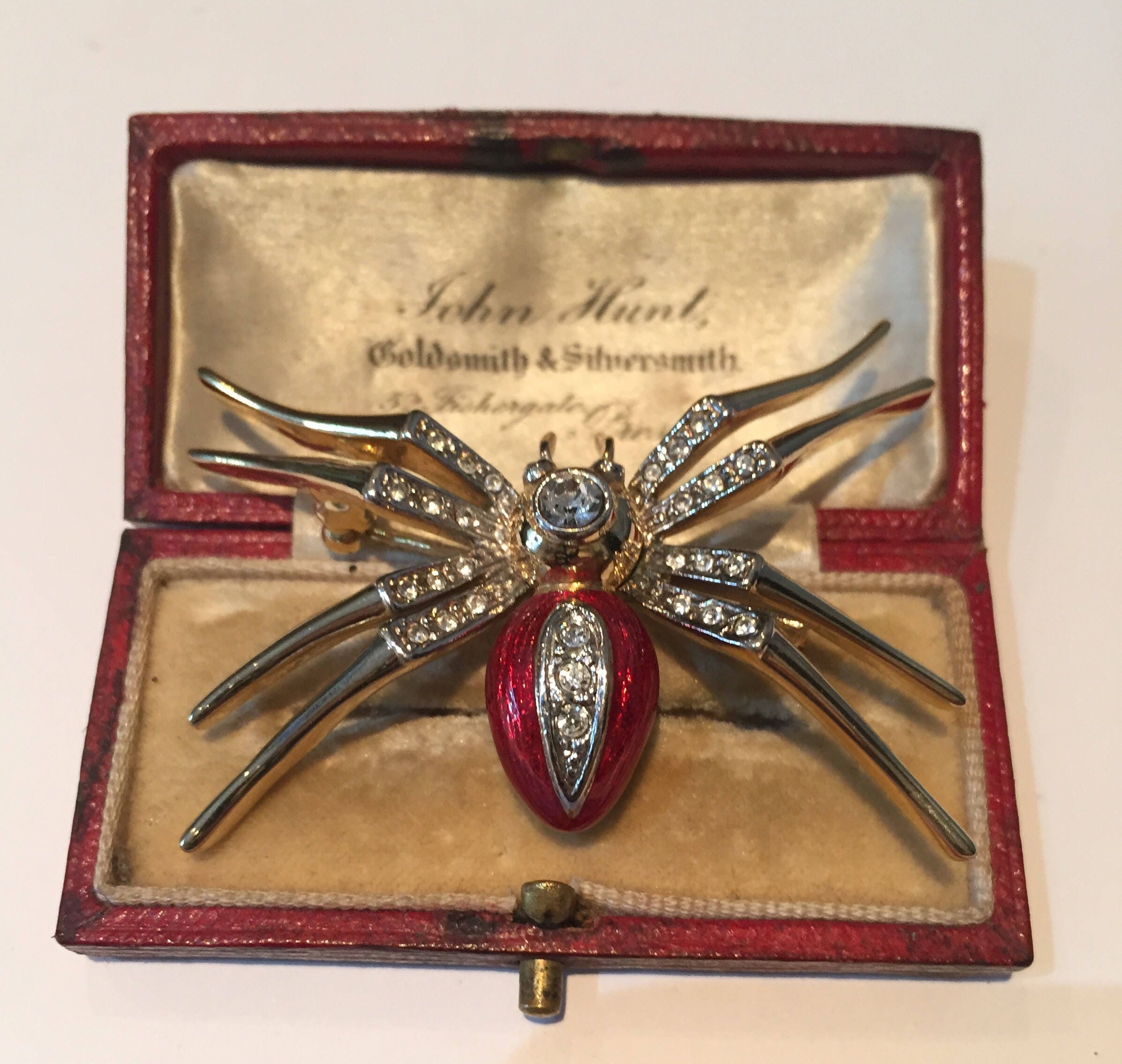 Jewelry, Vtg Hong Kong Spider Brooch