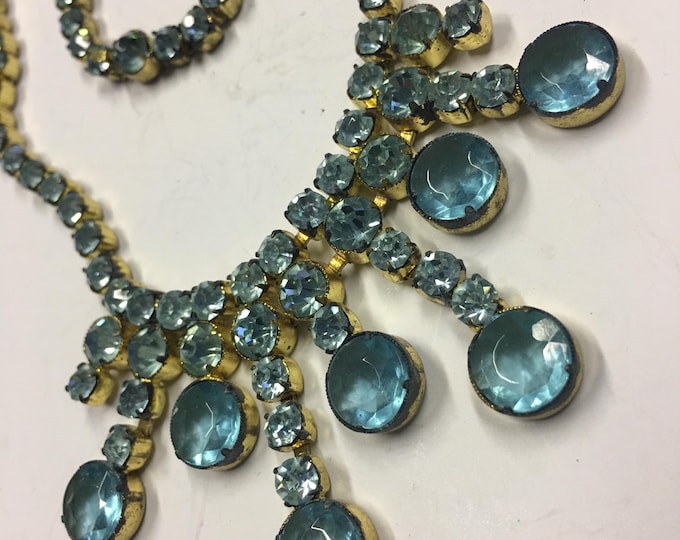 Vintage Costume Necklace, Vintage Necklace, Rhinestone Necklace, Vintage Jewellery, rare Costume Jewellery