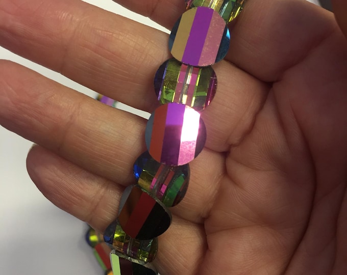 Fabulous vintage carnival glass necklace, divine design