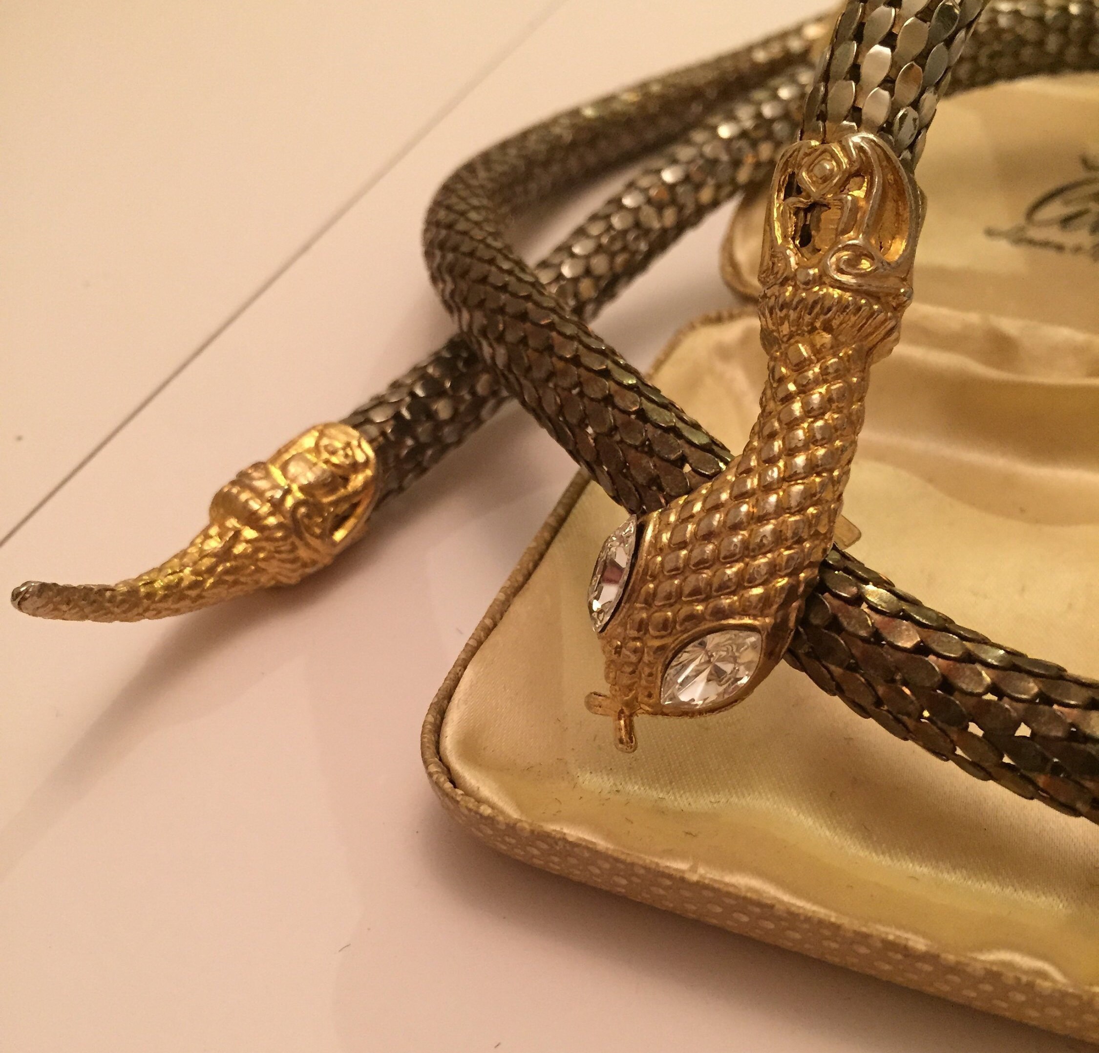 Snake Necklace, Vintage Gold Snake Necklace, Snake Jewellery, snake
