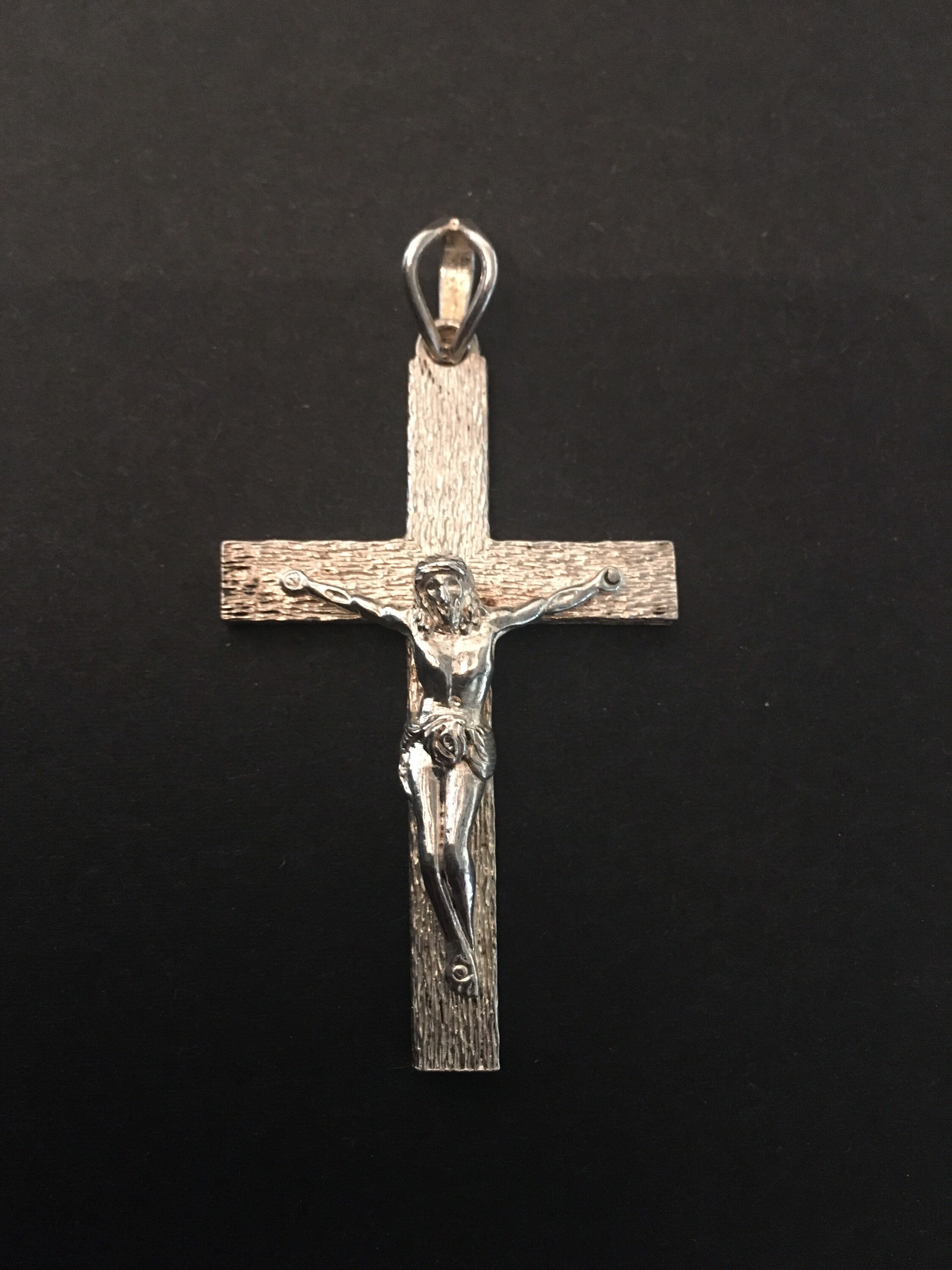 Vintage Cross, Silver Cross Pendant, Cross Pendant, Christ pendant, Vintage Silver Religious